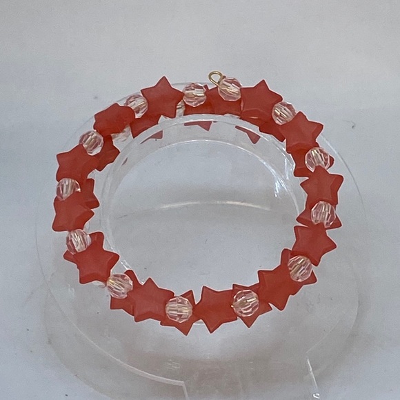 Handmade Star Beaded Wrap Around Bracelets, Wrap Bracelet, Memory Wire Bracelet - Picture 7 of 16